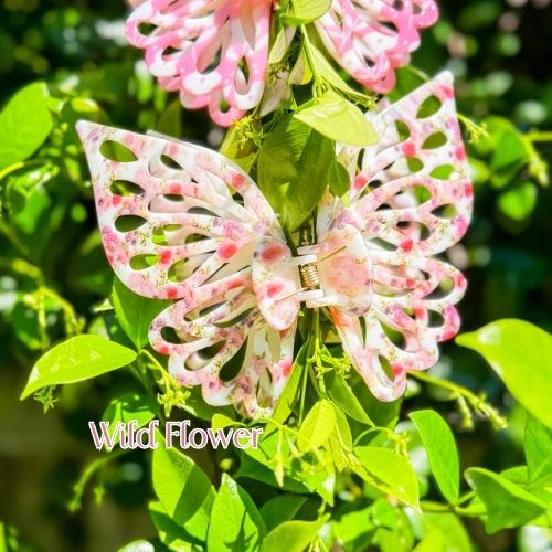 Wild Flower Jumbo Butterfly Claw Clip