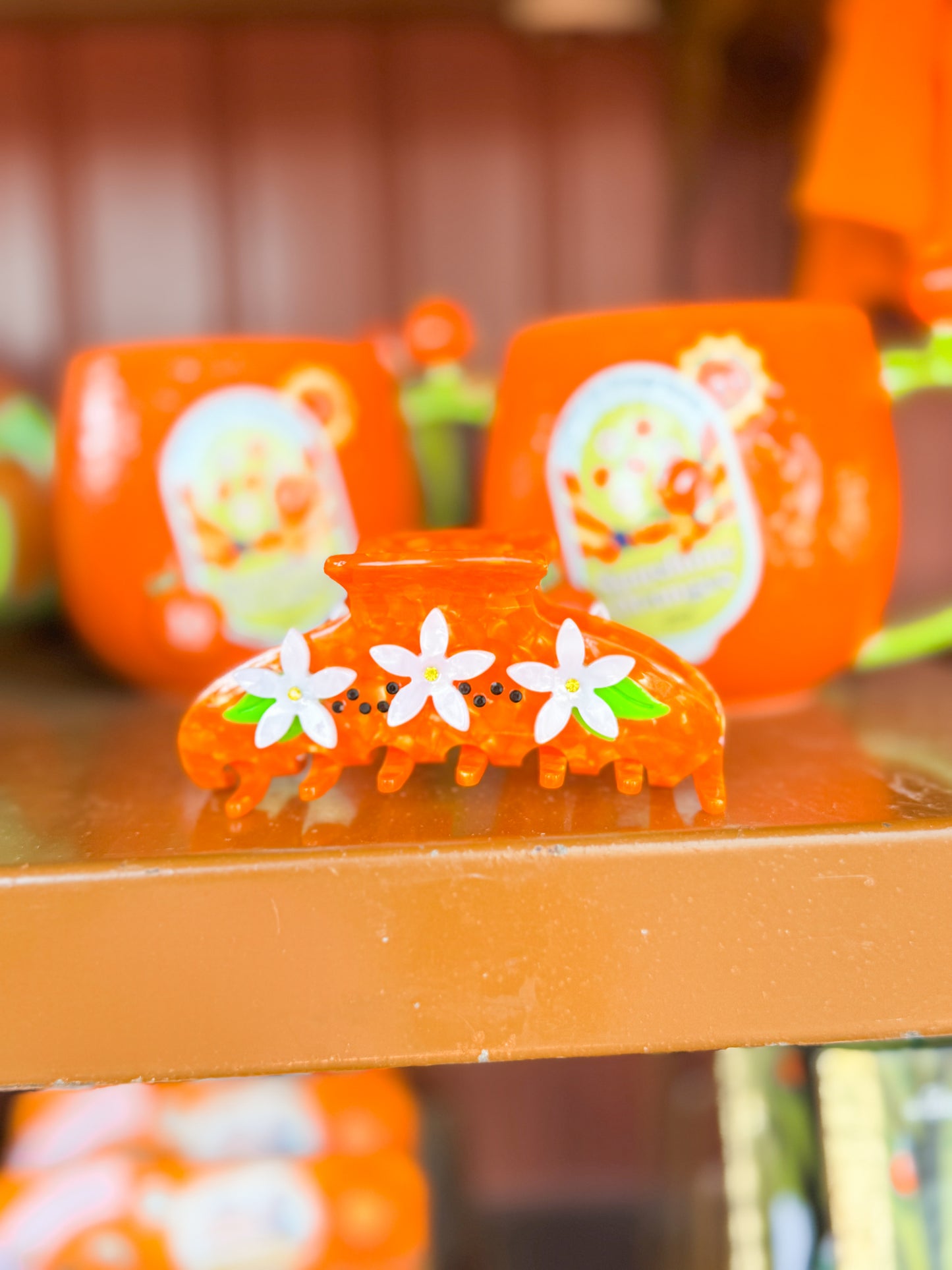 Orange Blossom Claw Clip