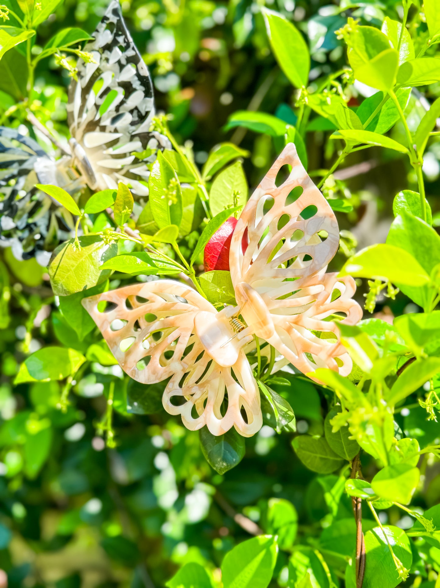 Toffee Rose Jumbo Butterfly Claw Clip