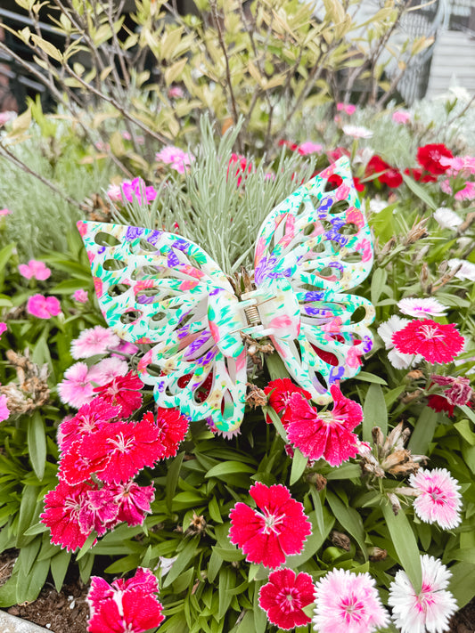 Neon Garden Jumbo Butterfly Claw Clip