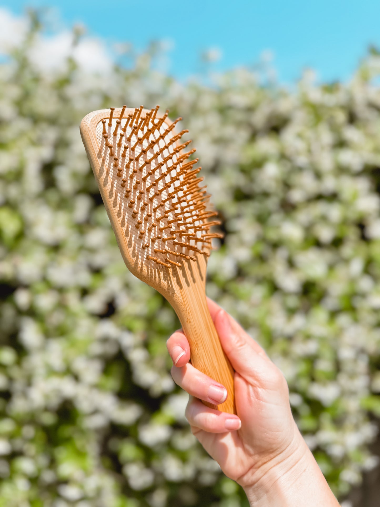 Pink Bamboo Paddle Brush